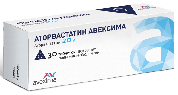Аторвастатин таб.п/о 20мг №30
Аторвастатин таб.п/о 20мг №30
