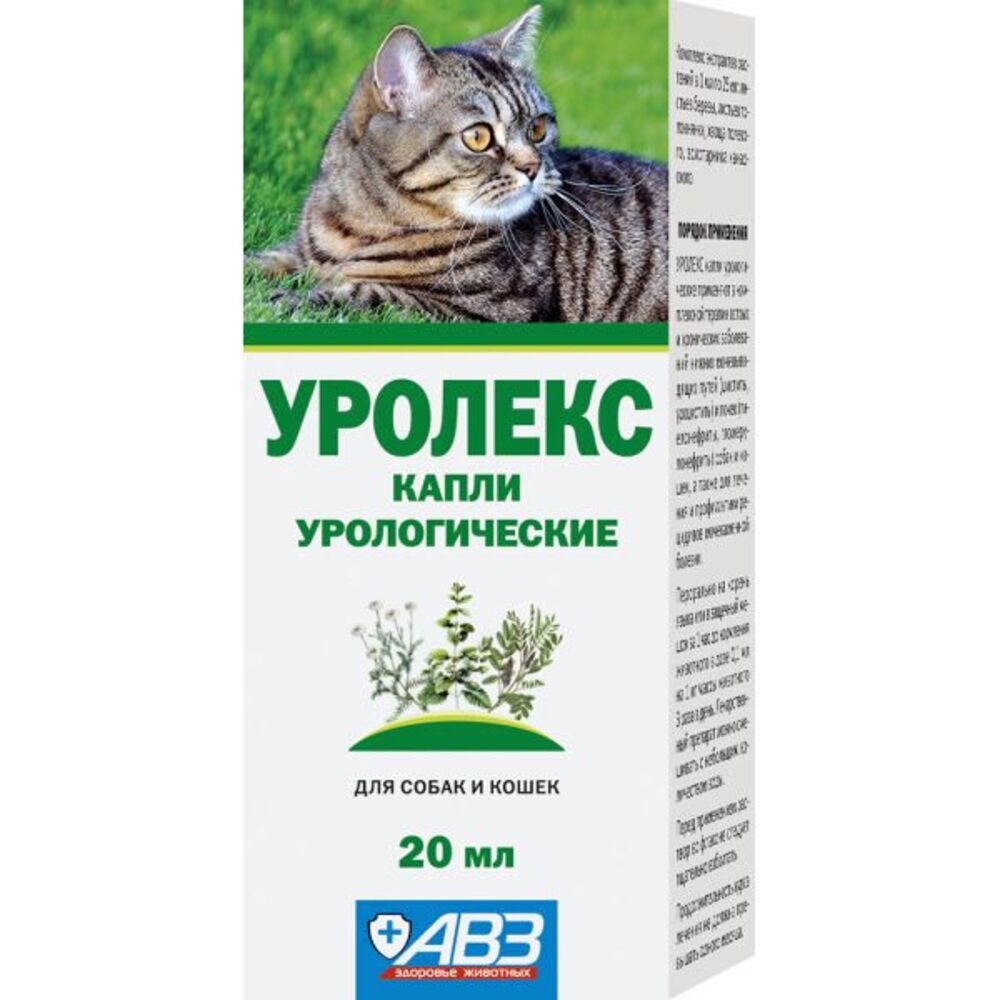 УРОЛЕКС урологические капли 20 мл (для кошек и собак)
УРОЛЕКС урологические капли 20 мл (для кошек и собак)