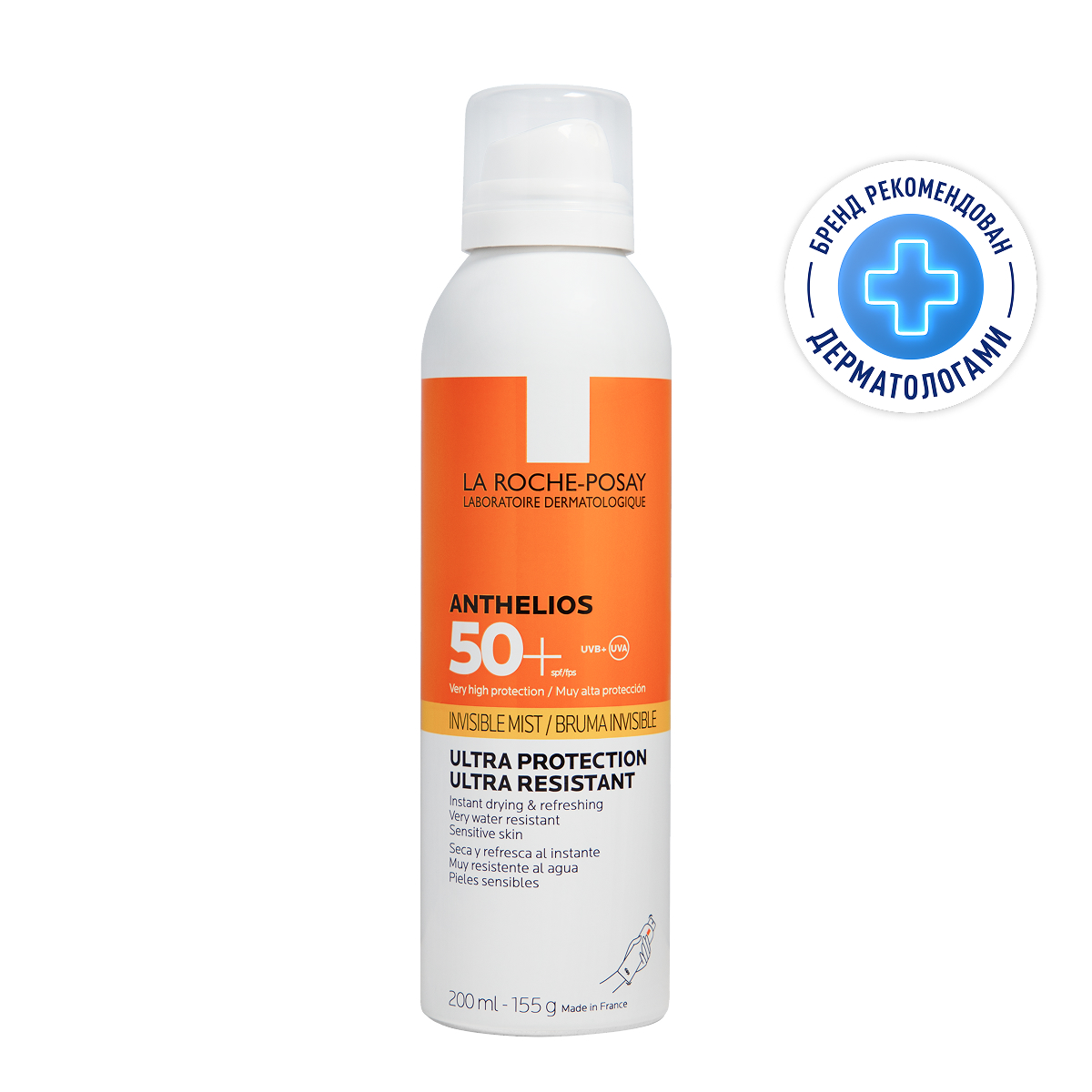 

Ля Рош-Позе Антгелиос Солнцезащитный спрей-вуаль для лица и тела SPF 50+ PPD 25 200мл