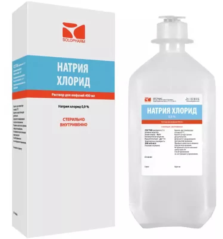 

Натрия хлорид-СОЛОфарм р-р д/инф. 0,9% 400мл