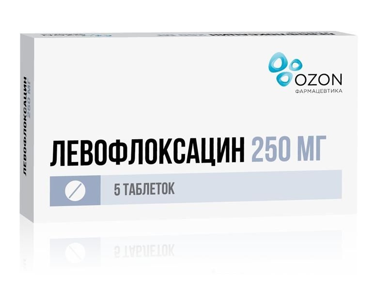 

Левофлоксацин таб.п/о 250мг №5