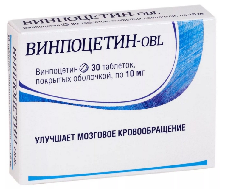 

Винпоцетин-Оболенское таб.п/о 10мг №30