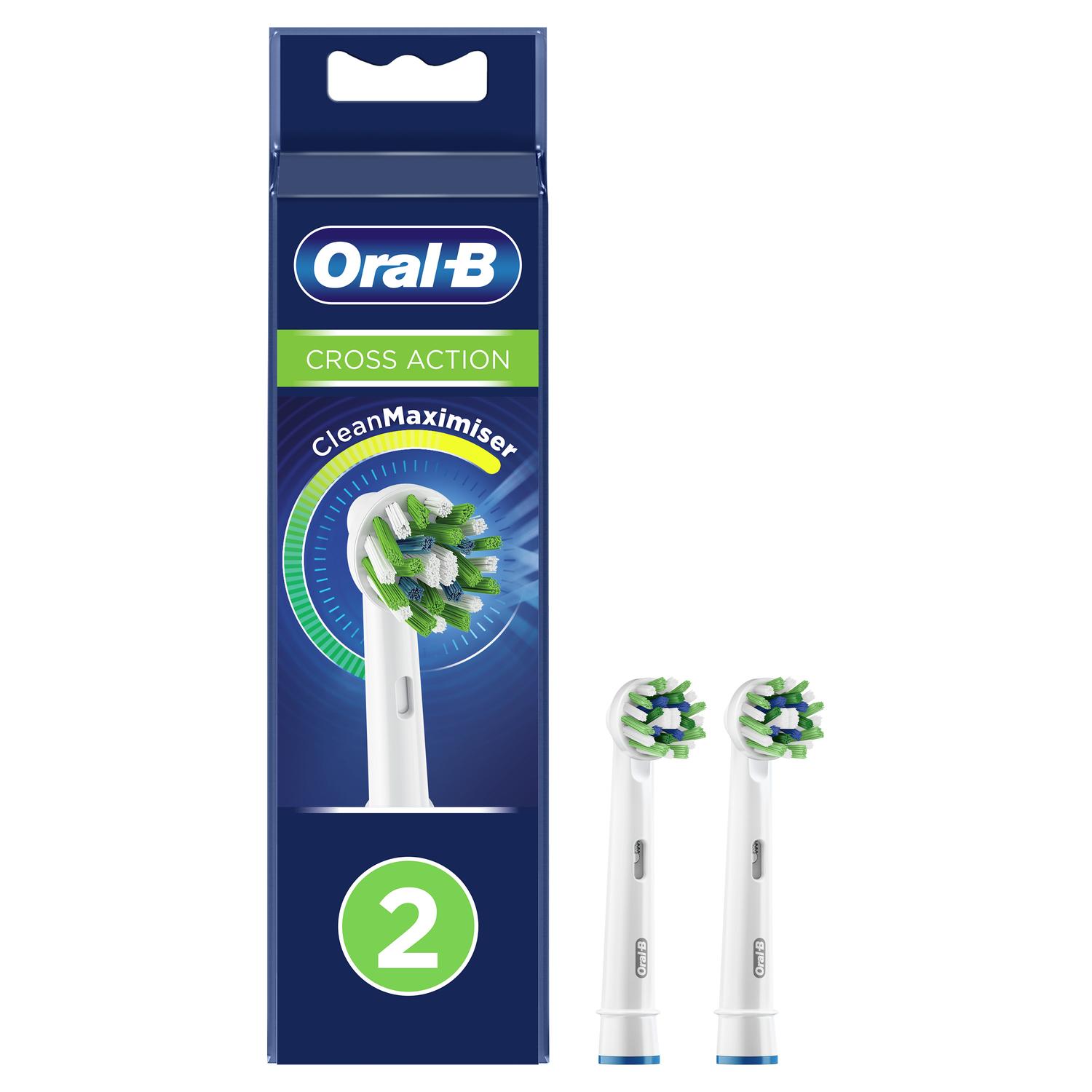 Орал-Б насадки сменные для электрической зубной щетки КроссЭкшн ЕВ50-2 №2 орал б насадка для эл зубной щетки сенсиультрасин eb60 2