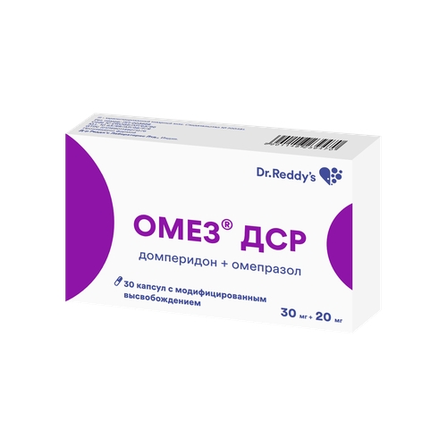 

Омез ДСР капс.с модиф.высвоб. 30мг+20мг №30