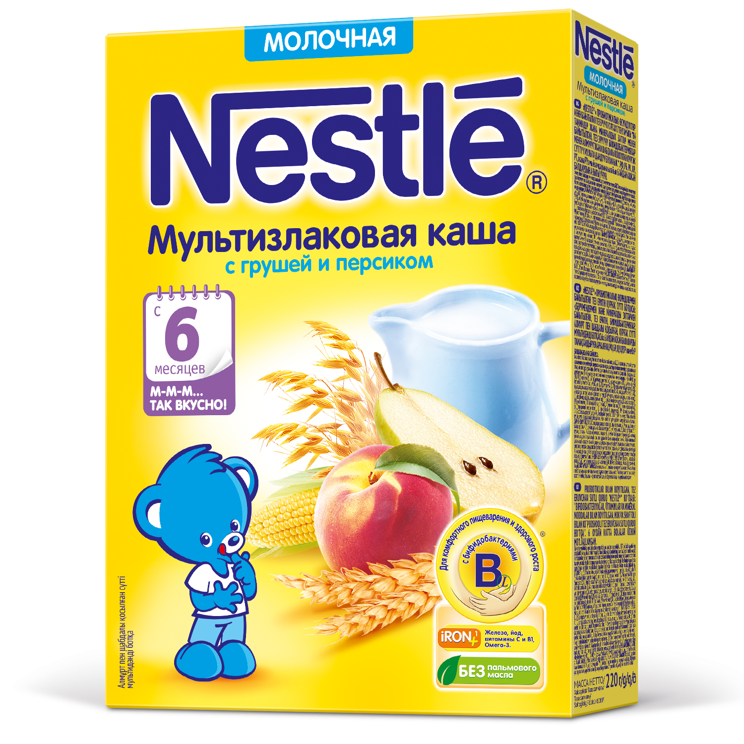 

Нестле каша молочная мультизлаковая груша/персик 220г