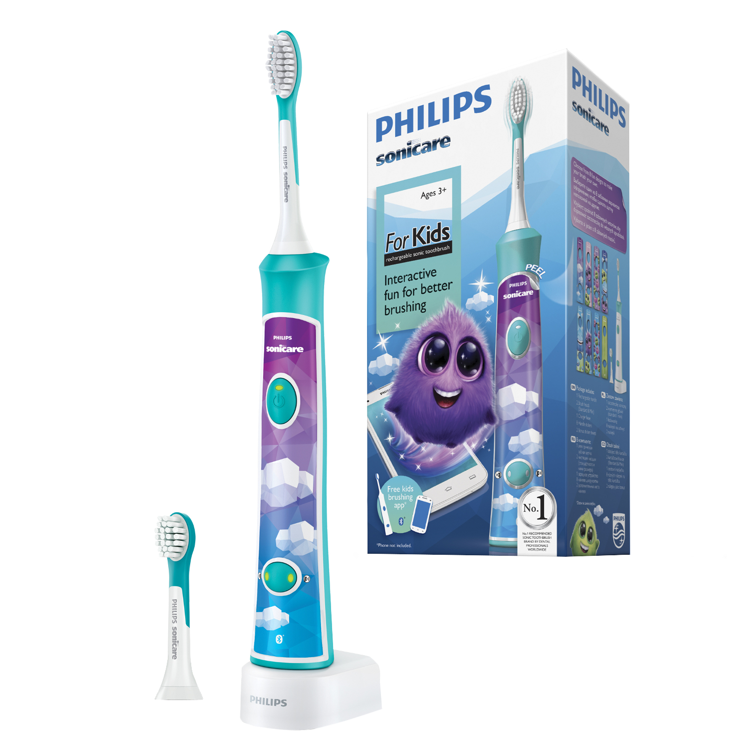 Филипс Соникеа щетка зубная электрическая для детей от 3лет поддержка блютус