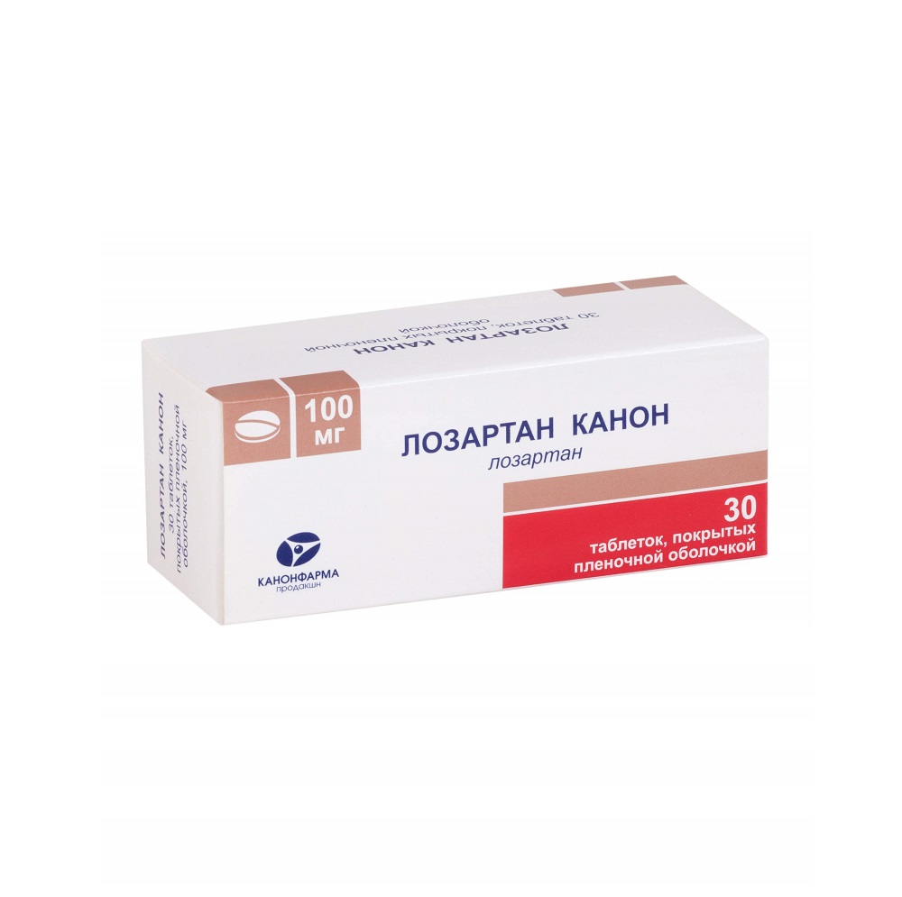 

Лозартан Канон таб.п/о плен. 100мг №30