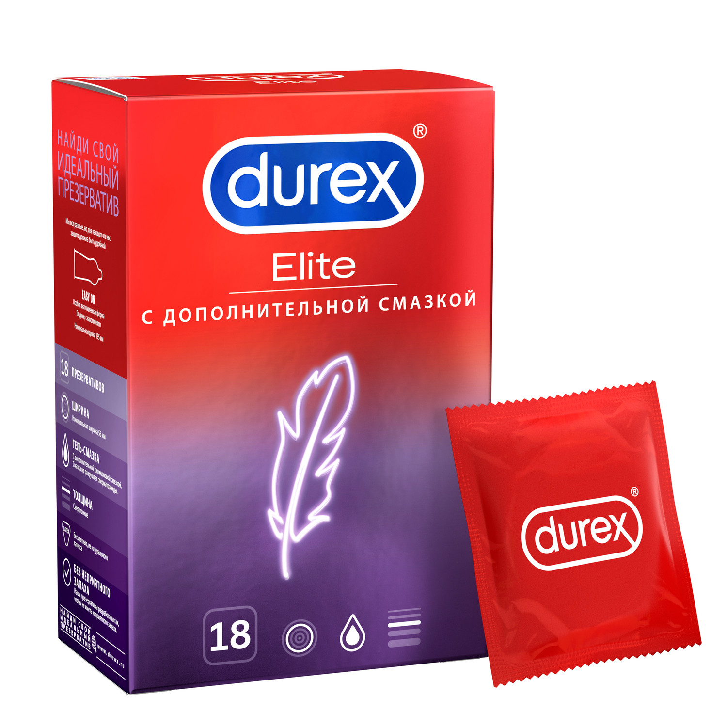 Дюрекс презервативы Элит гладкие сверхтонкие №18