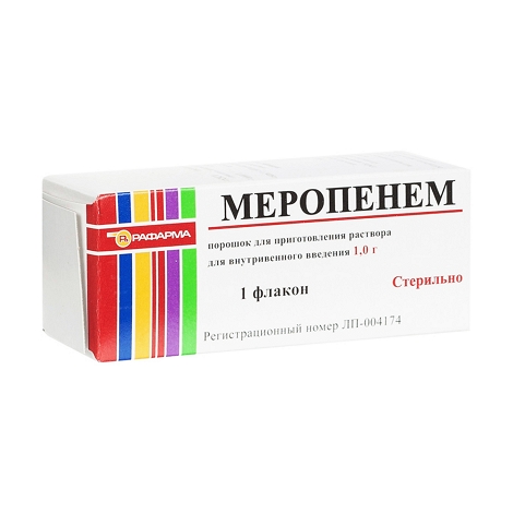 

Меропенем пор. для приг.р-ра 1г 30мл