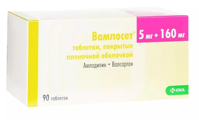 

Вамлосет таб.п/о 5мг/160мг №90
