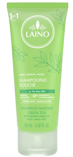 Лэно шампунь для волос тела лица органический Зеленый чай 3в1 100мл