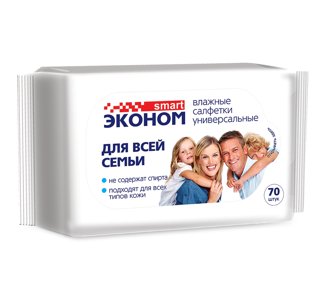 

Салфетки влажные смарт эконом №70