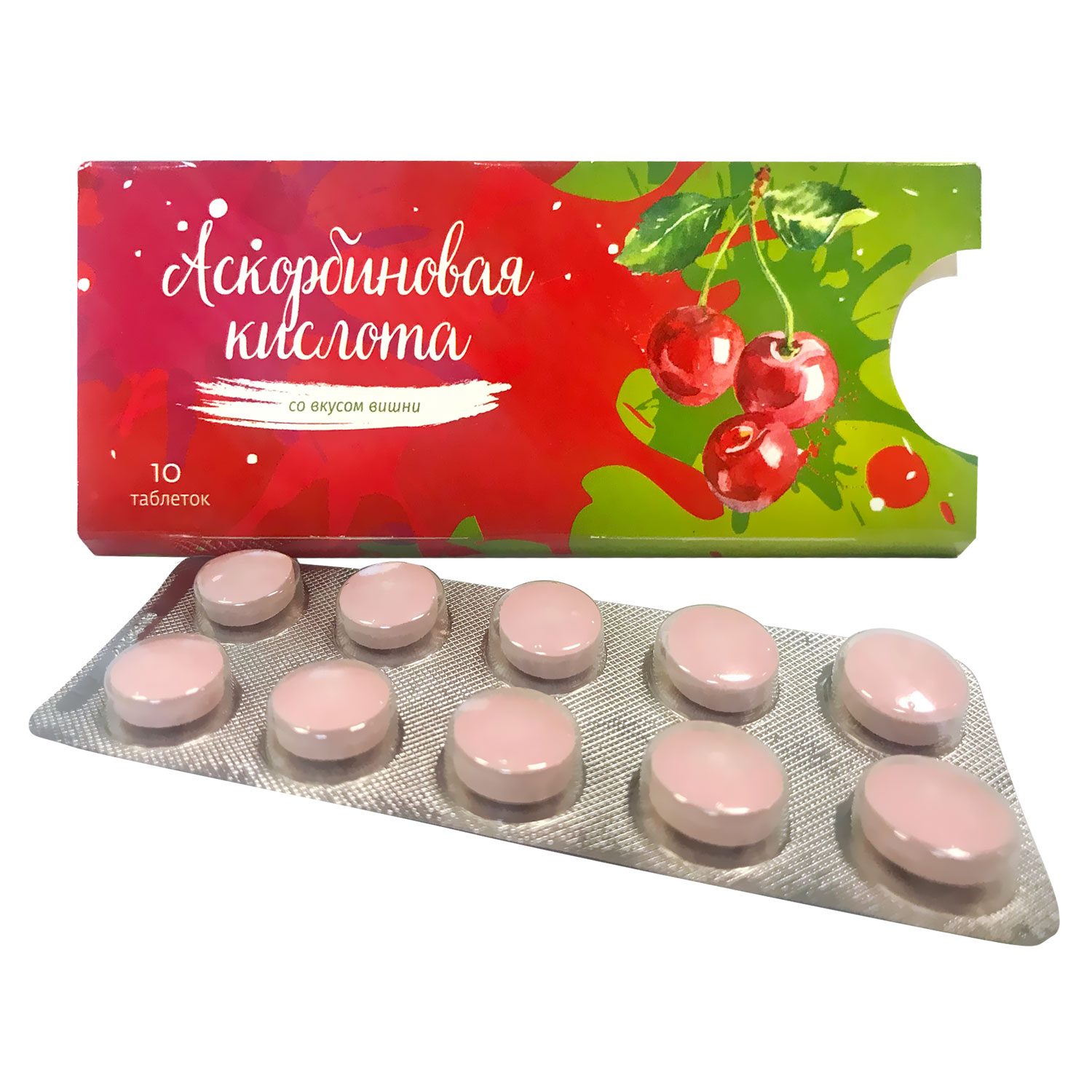 

Азбука Здоровья Аскорбиновая кислота со вкусом вишни таб. 25мг №10