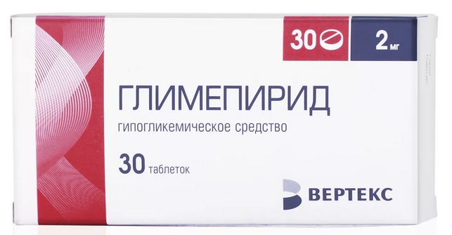 

Глимепирид-Вертекс таб. 2мг №30