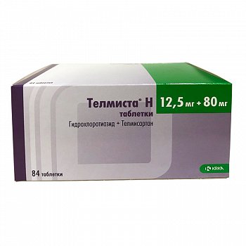 

Телмиста Н таб. 80мг+12,5мг №84