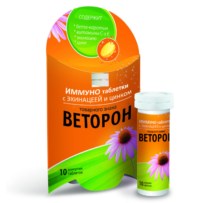 

Ветерон Имунно эхинацея цинк таб.№10