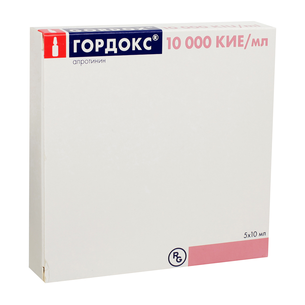 

Гордокс р-р д/в/в введ. 10000 КИЕ/мл 10мл №5