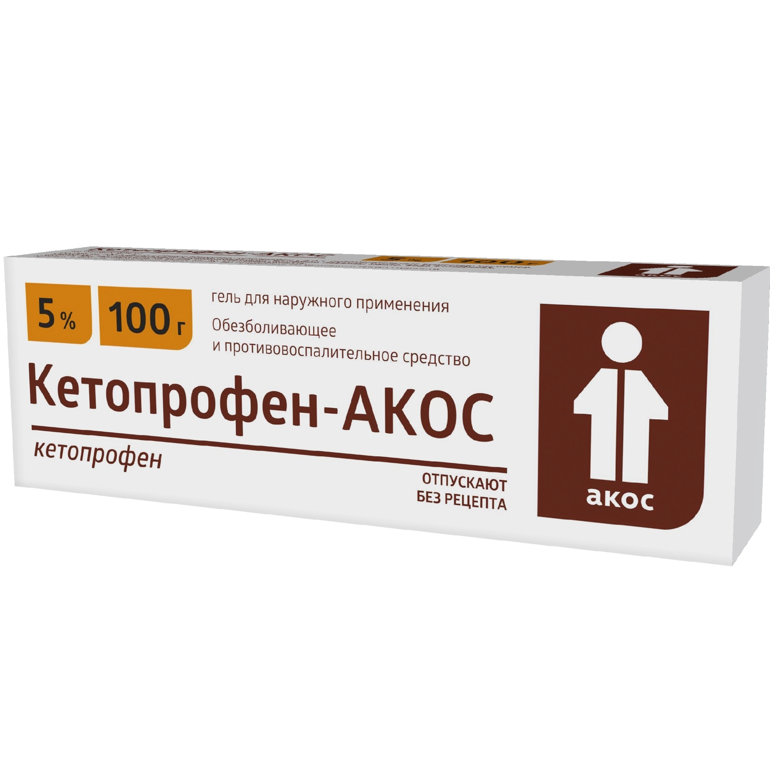 Кетопрофен-АКОС гель для наружн. прим. 5% 100г венарус гель д наруж прим 2% 100г