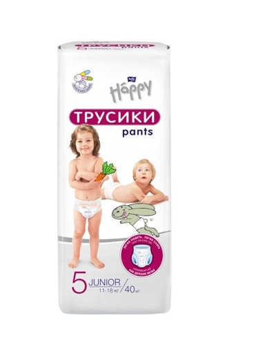 

Белла подгузники-трусики Хеппи юниор 11-18кг №40