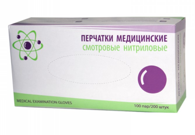 

Ригла перчатки смотровые нитриловые р.М №200