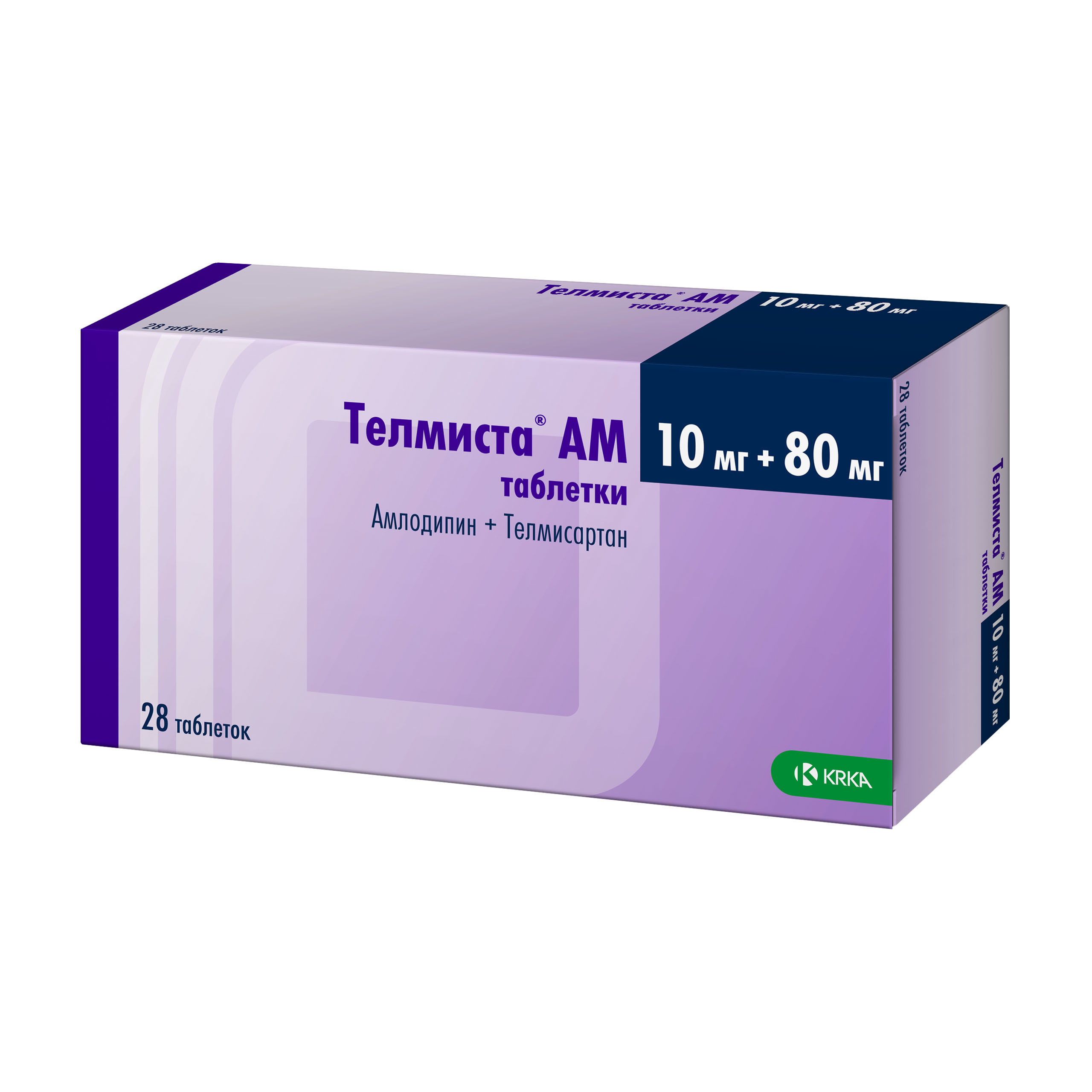 

Телмиста АМ таб. 10мг+80мг №28
