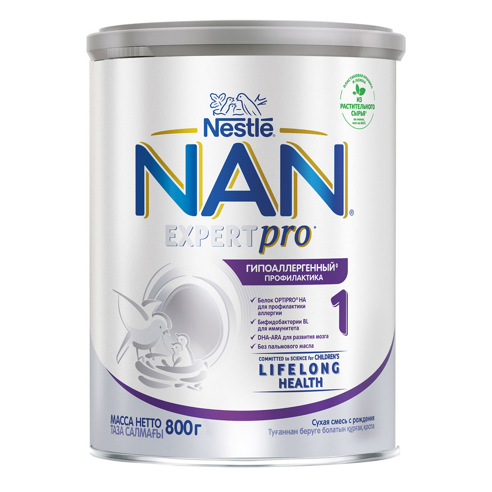 Купить Нестле Нан Гипоаллергенный 1 Оптипро смесь для проф. аллергии 0 мес+ 800г, Nestle