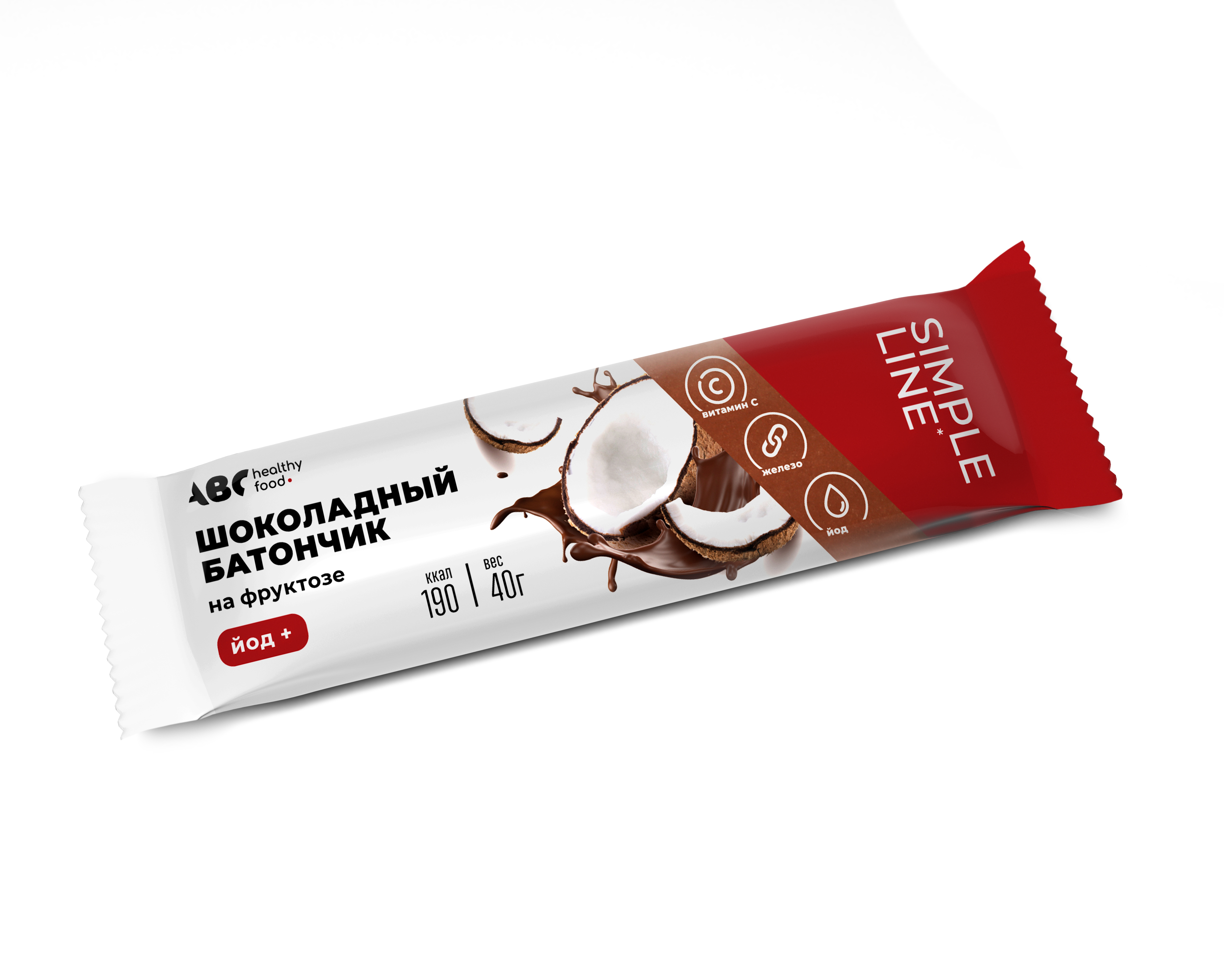 АВС хэлси фуд батончик Витаген-Йод+шоколадная глазурь на фруктозе БАД 40г