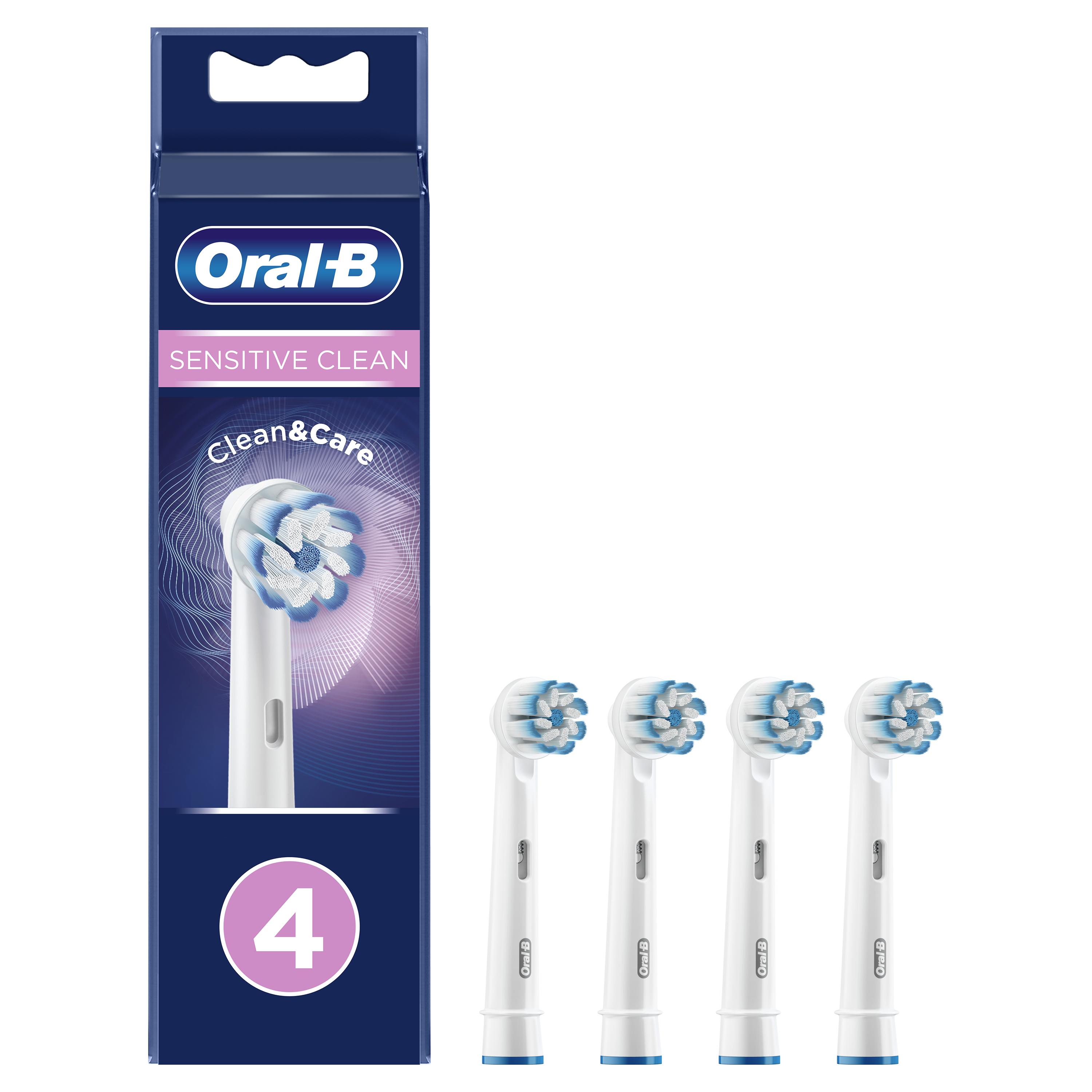 Орал-Б насадки для электрических зубных щеток Сенситив Клин №4 EB60 орал б насадка для эл зубных щеток черные с углем 4