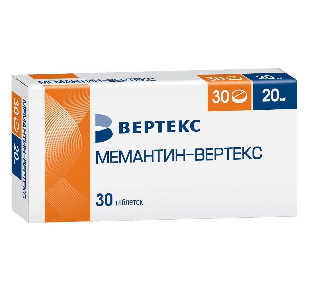 

Мемантин-Вертекс таб.п/о плен. 20мг №90