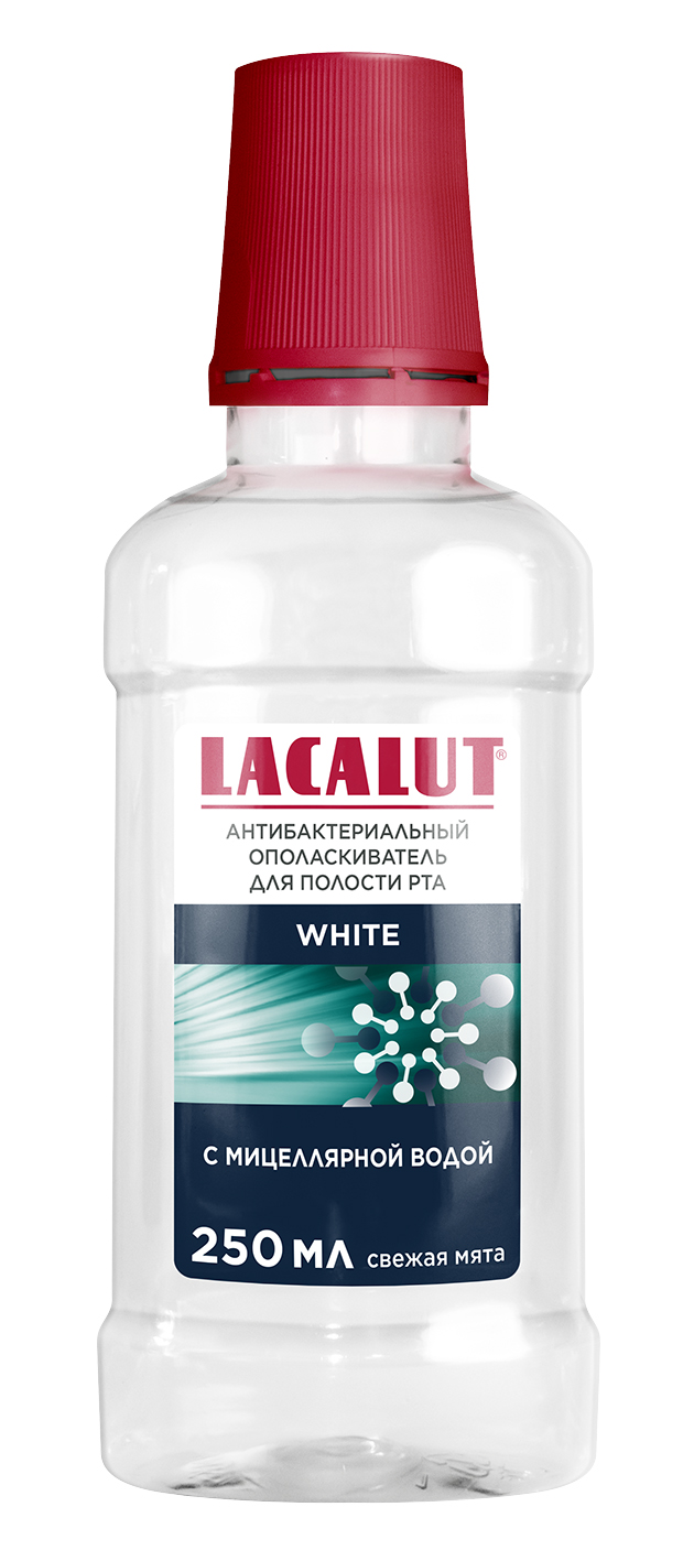Лакалют Вайт ополаскиватель для полости рта антибактериальный 250мл ополаскиватель антибактериальный для полости рта свежая мята white lacalut лакалют 250мл