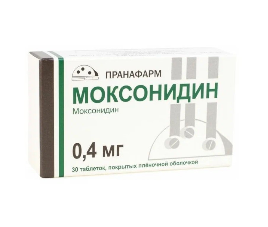 

Моксонидин таб.п/о плен. 0,4мг №30