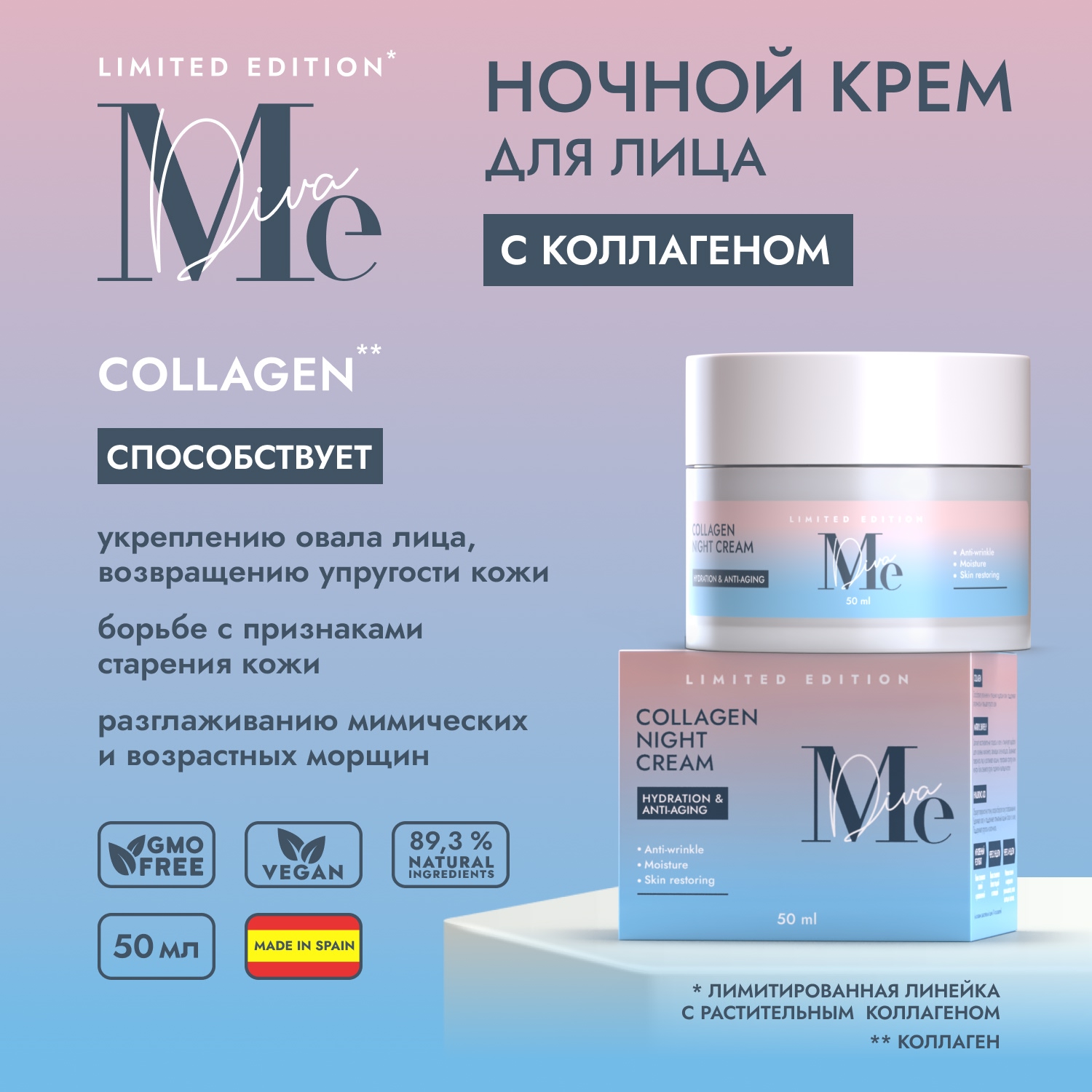 

Медива ЛИМИТЕД ЭДИШН крем ночной для лица c коллагеном 50мл