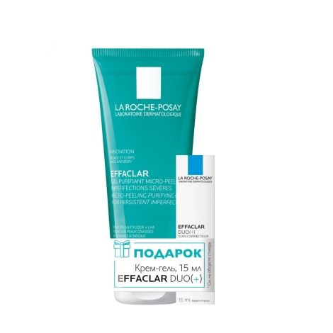 

Ля Рош-Позе Эфаклар набор Микроотшелушивающий гель 200мл+Дуо+ крем-гель для лица корректирующий 15мл