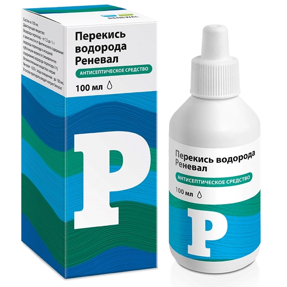 Перекись водорода Реневал р-р для мест. и наруж.прим. 3% 100мл