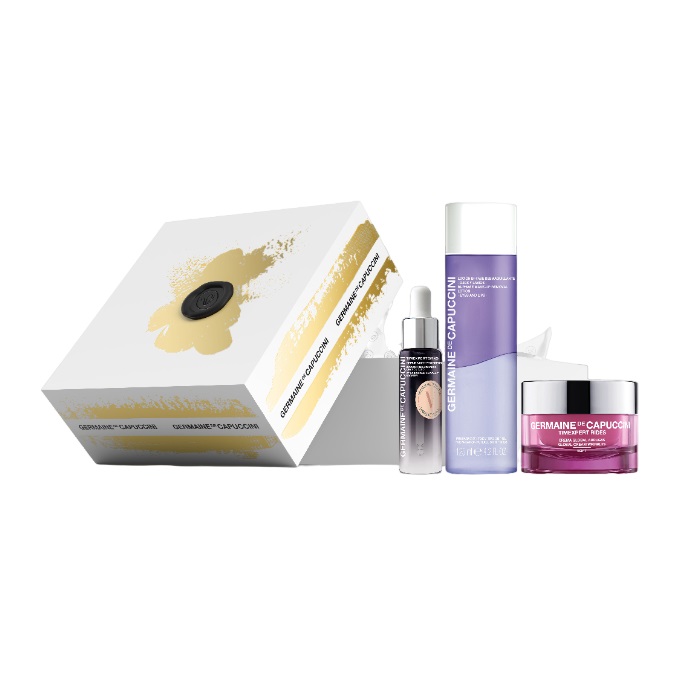 

Germaine De Capuccini Набор Series Golden Hours TE SRNS Регенерирующая сыв.-бустер 15мл Options Жидкость для демакияжа бифаза 125мл TE Rides Крем Soft для норм. и комб. кожи 50мл