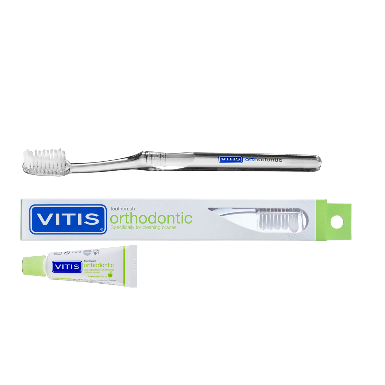 

VITIS Зубная щетка Orthodontic Зубная паста 15мл
