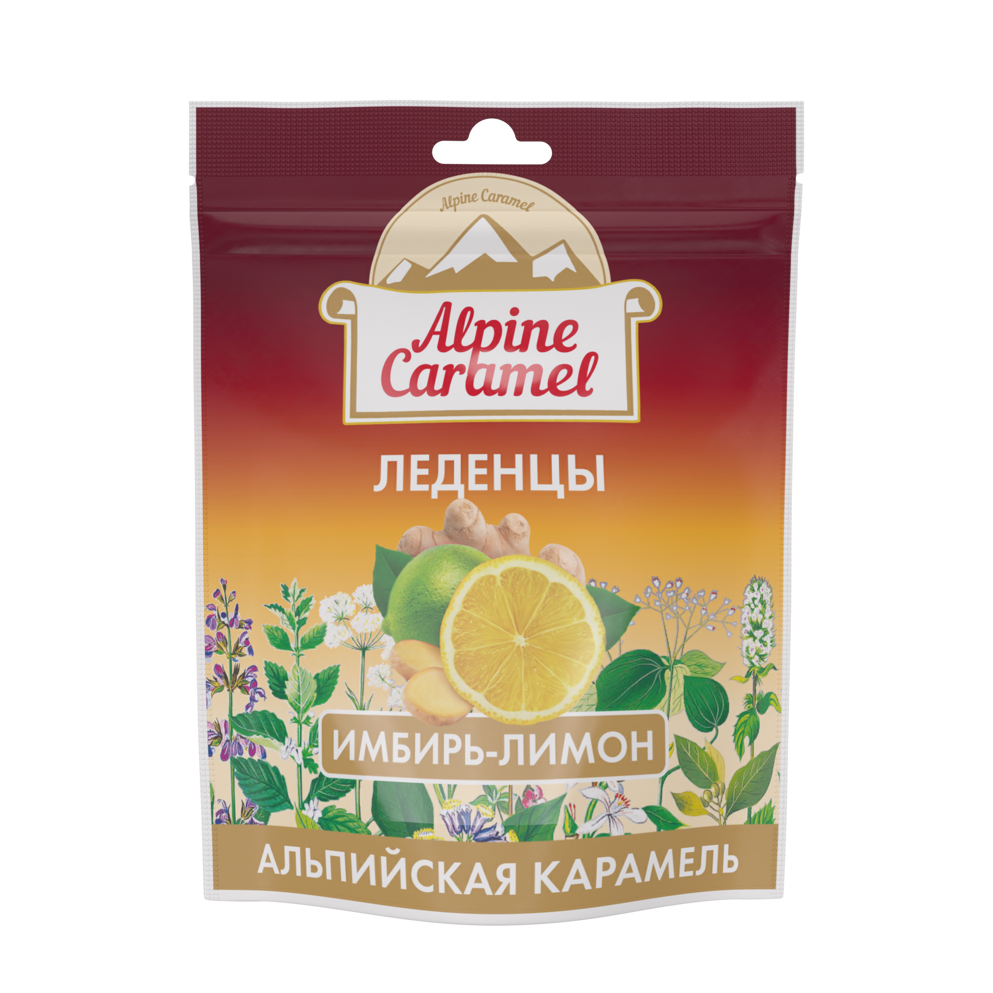 

Альпийская карамель леденцы имбирь и лимон 75г