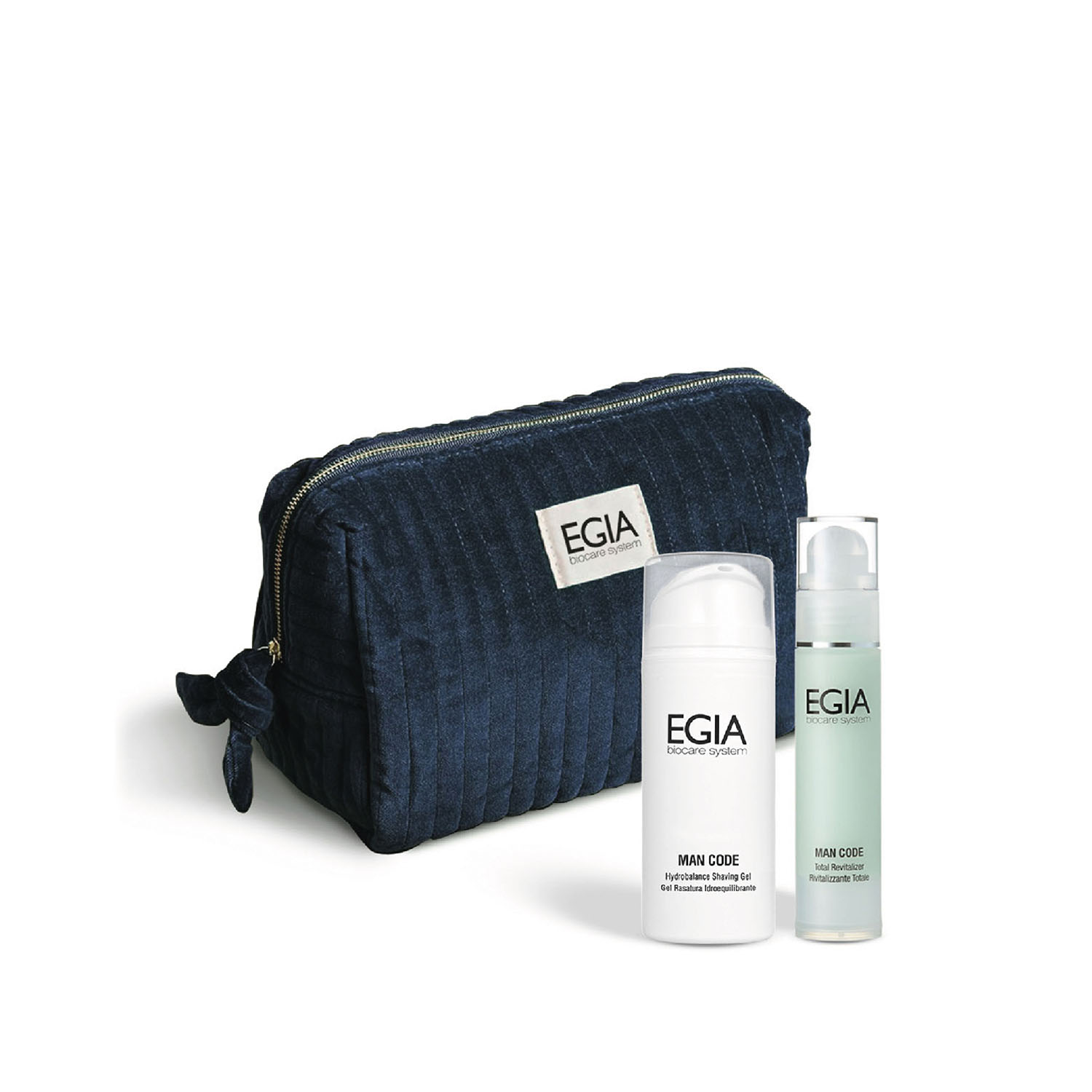 

EGIA набор Midnight Ocean гель для бритья Гидробаланс 150мл коктейль энергетич. ревитализ. для мужской кожи 50мл косметичка синяя