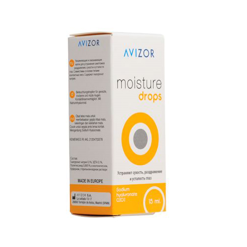

Авизор капли для контактных линз мойстор дропс 15мл