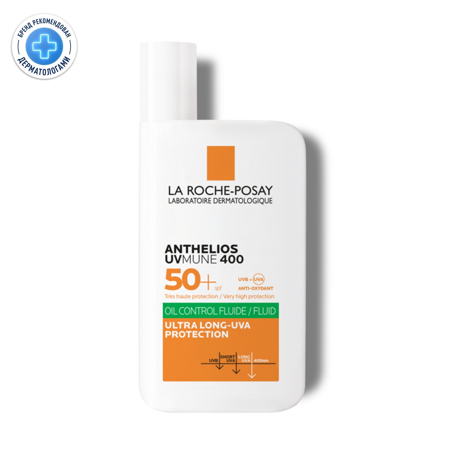 Ля Рош-Позе Антгелиос увмун 400 Солнцезащитный матирующий флюид для лица SPF 50+ PPD 56 50мл