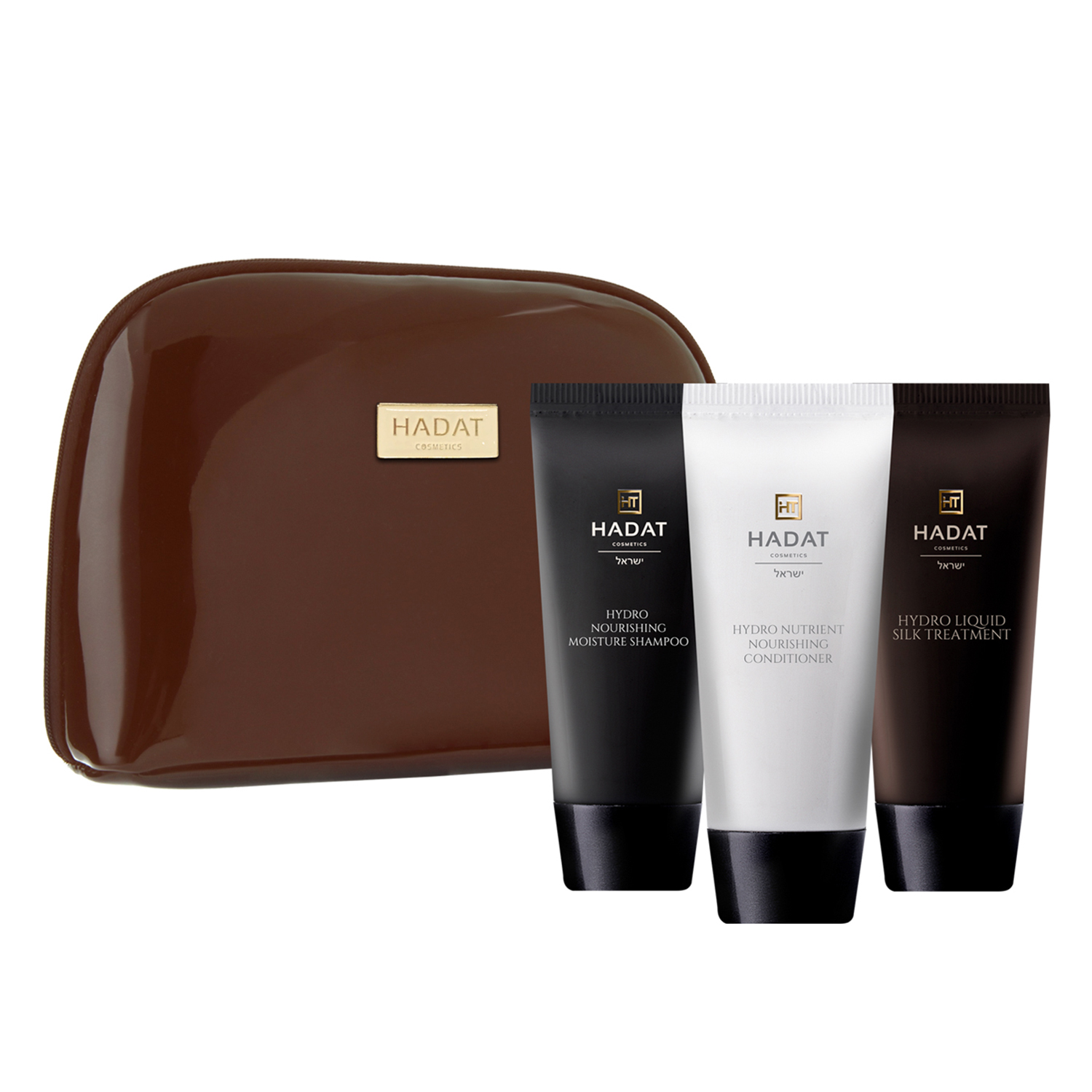 

Hadat Cosmetics HYDRO SILK HAIR SET шелк для волос увл. шампунь 70мл кондиционер 70мл маска жидкий шелк для волос 70мл косметичка