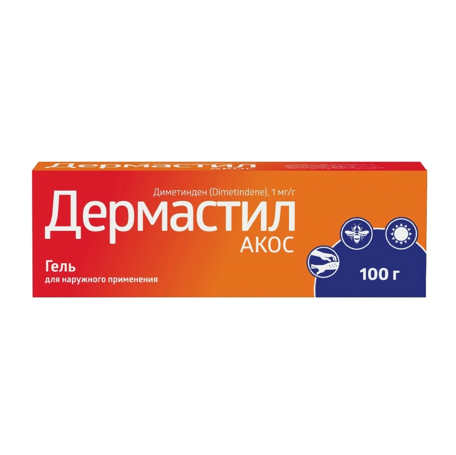 

Дермастил Акос гель для наружного применения 1мг г 100г