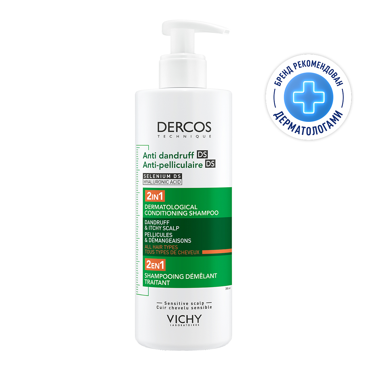 

Виши Деркос ДС Интенсивный увлажняющий шампунь-кондиционер для волос против перхоти и себореи 2в1 3900мл