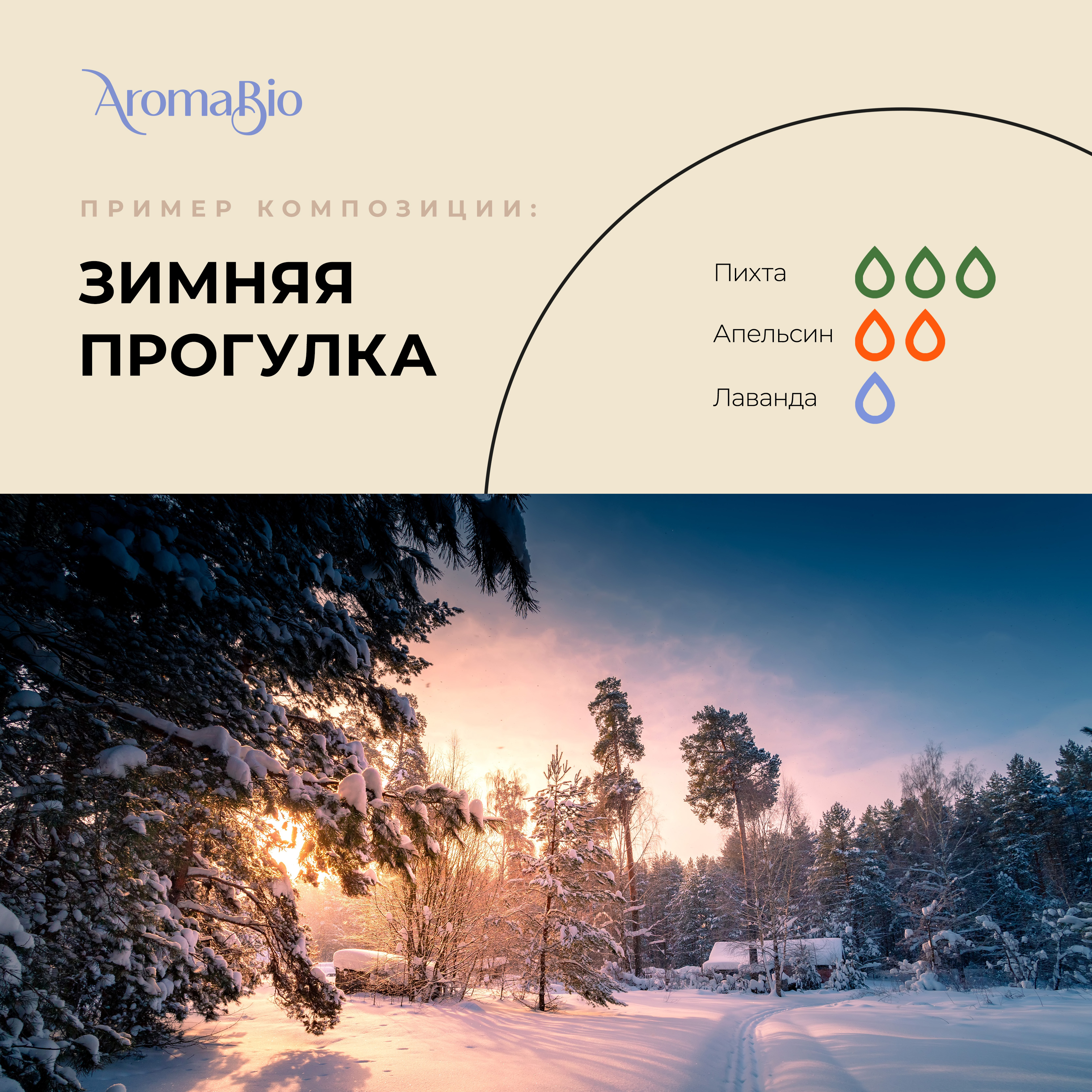 Аромабио набор эфирных масел подарочный пихта   лаванда   апельсин 10мл № 3