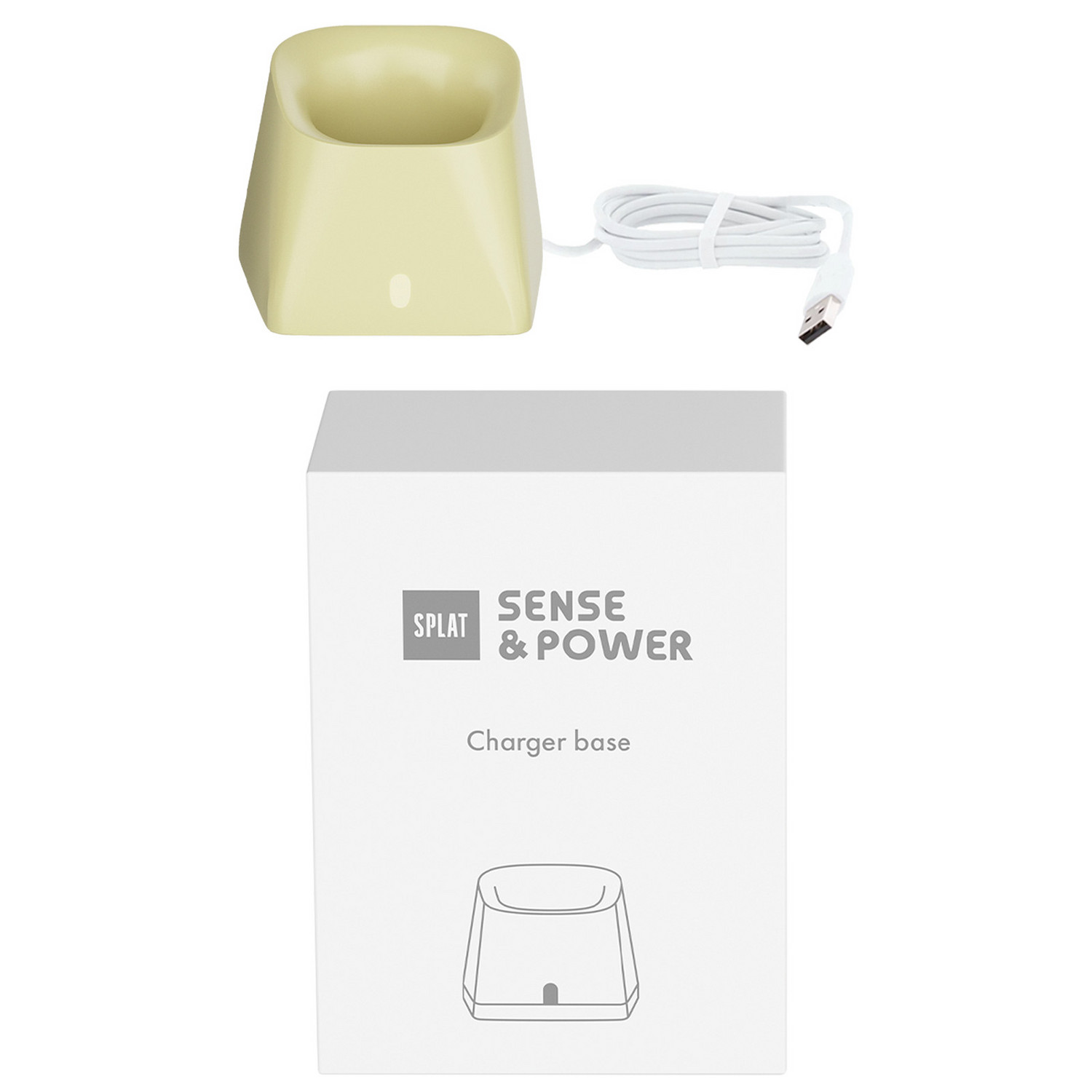 Сплат сенс энд повер щетка зубная электрич звуковая с силик покрытием сменными насад заряд станцией модель S88 бежевая