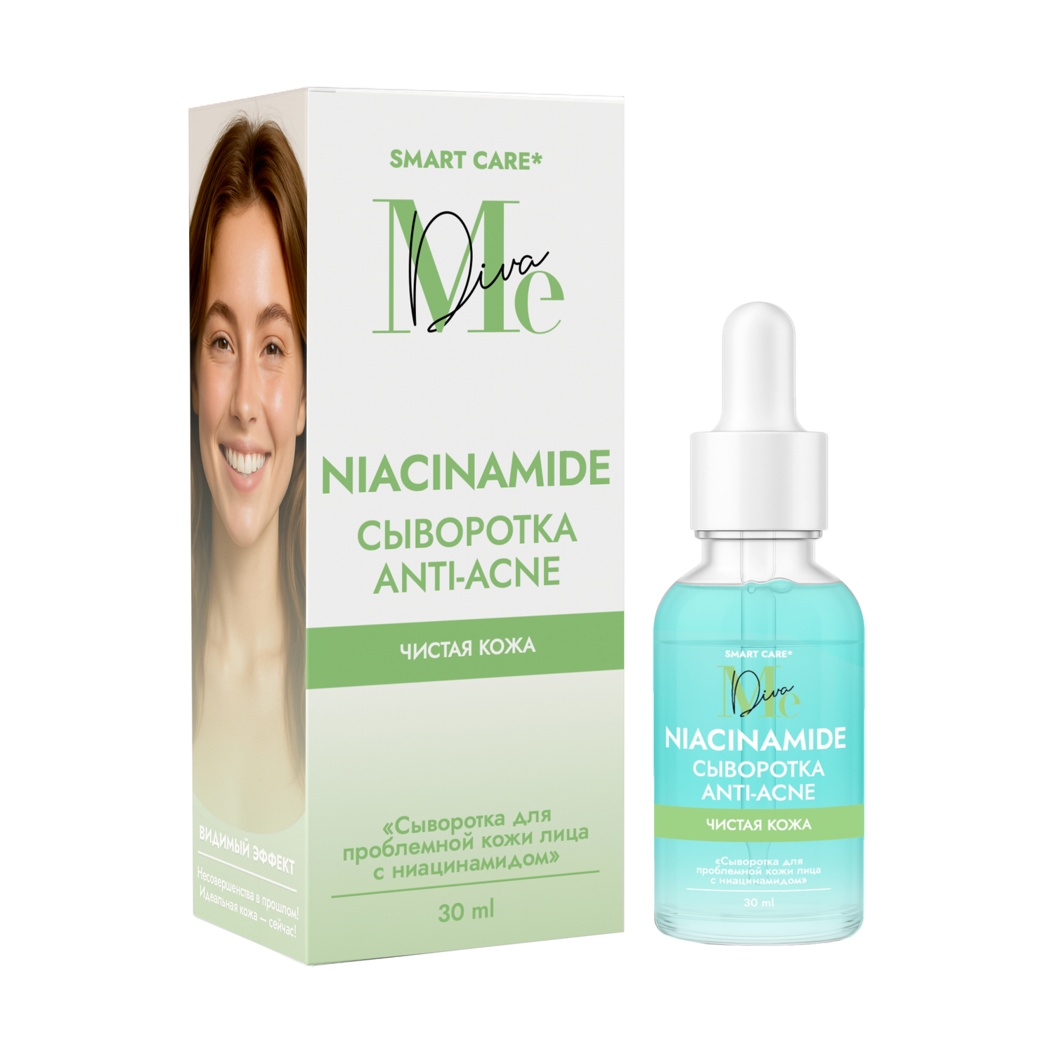 

Медива СМАРТ КЕА сыворотка для проблемной кожи лица с ниацинамидом 30мл