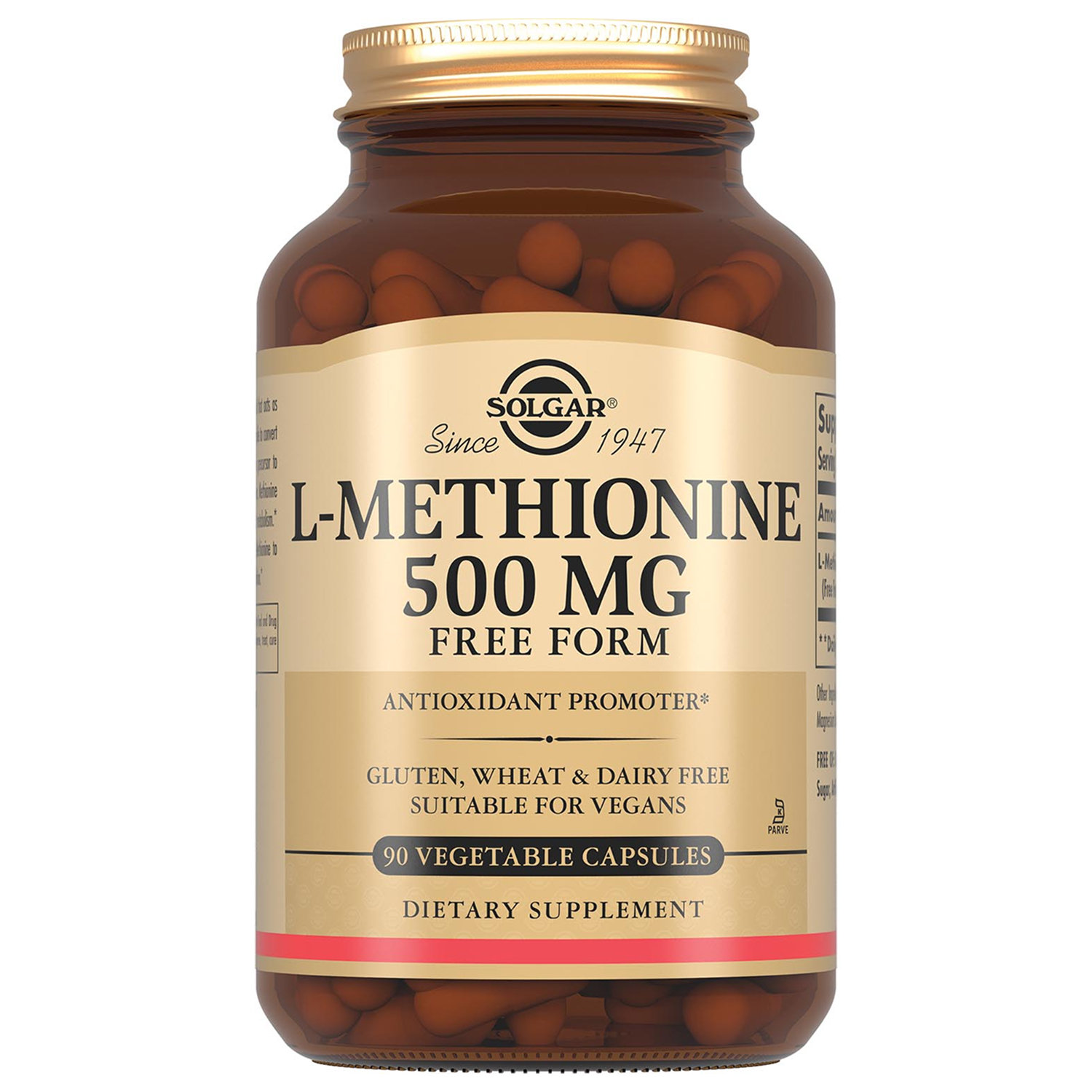 Солгар L-Метионин капсулы 500мг 90 3234₽