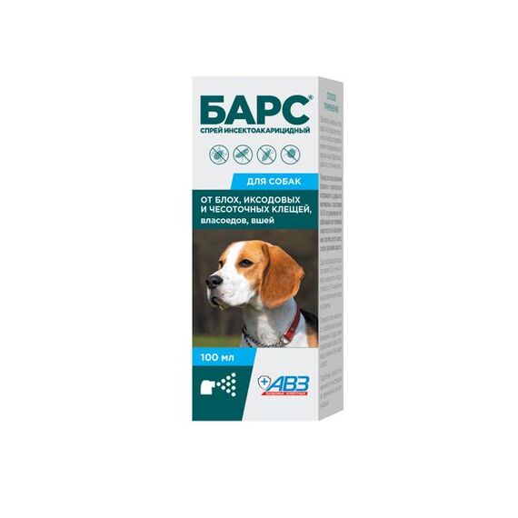 

Барс спрей инсектоакарицидный для собак фл. 3мг мл 100мл