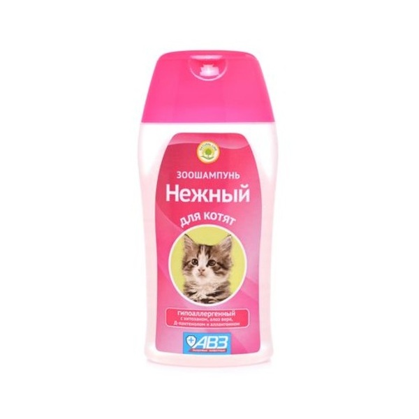 

АВЗ Нежный Зоошампунь для котят гипоаллергенный с хитозаном и аллантоином фл. 180мл