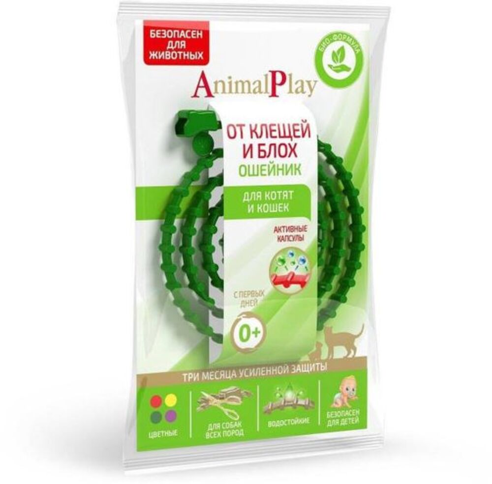 

Animal Play Репеллентный ошейник зеленый для кошек 38 мм